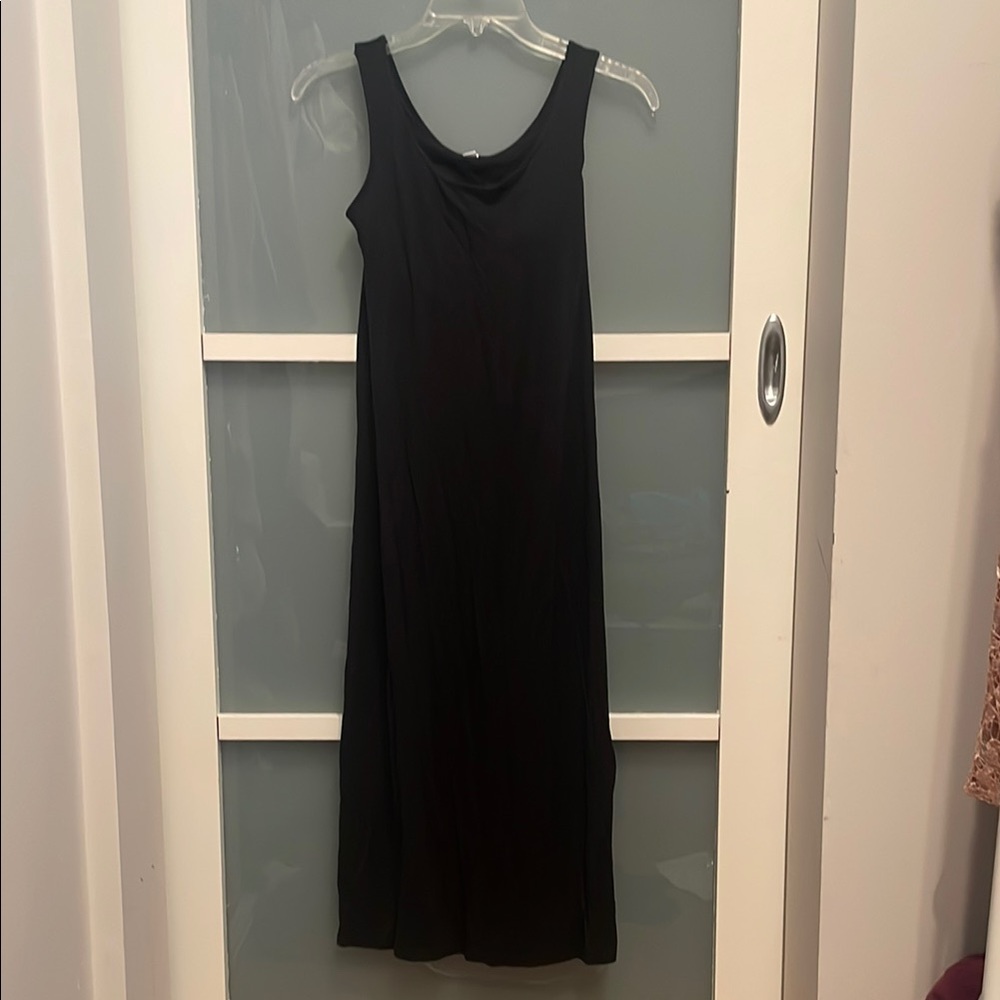 Uniqlo Black Sleeveless Casual Dress with Built In Bra, XS
